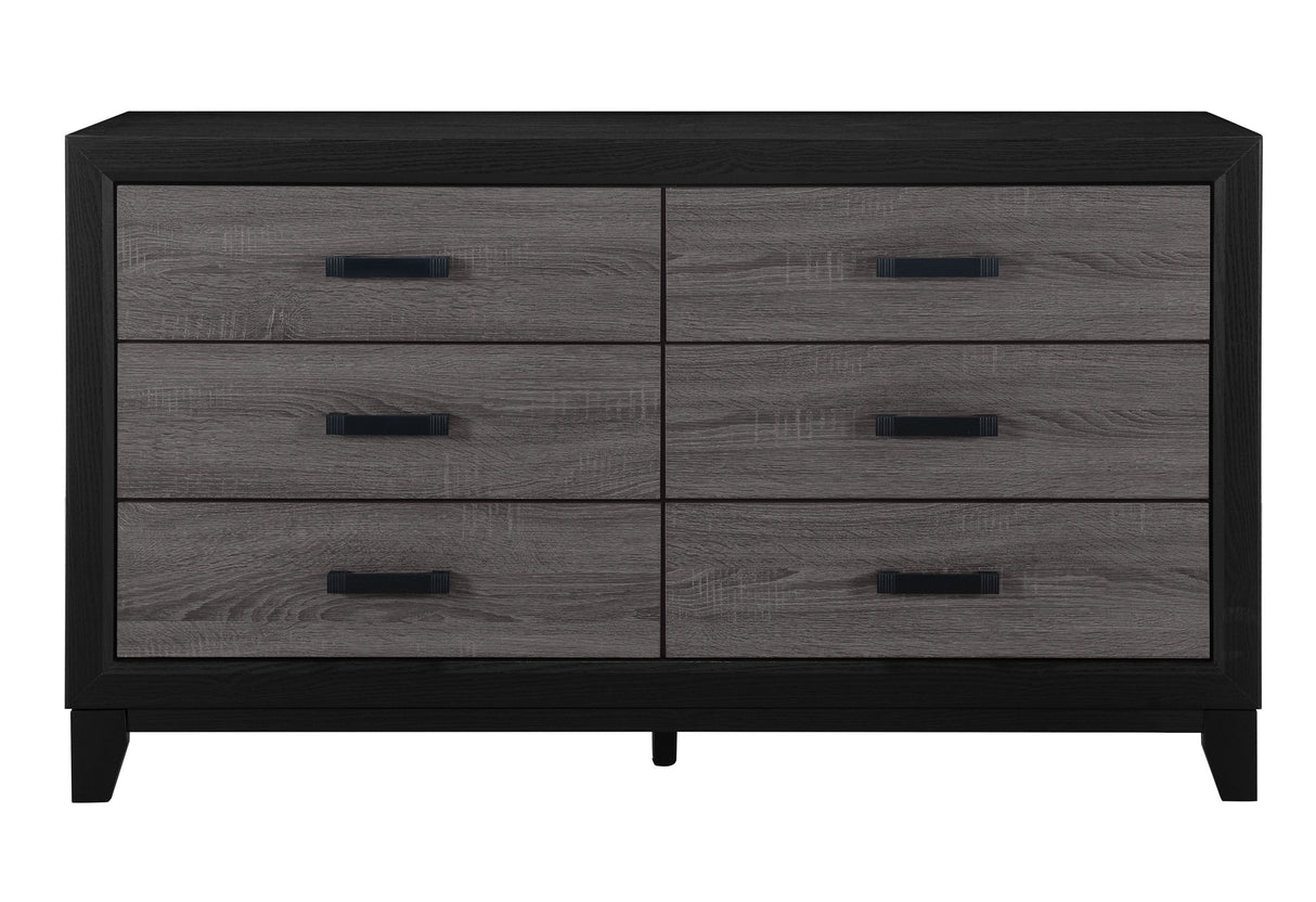 Lisbon Grey And Black Dresser - Home Elegance USA