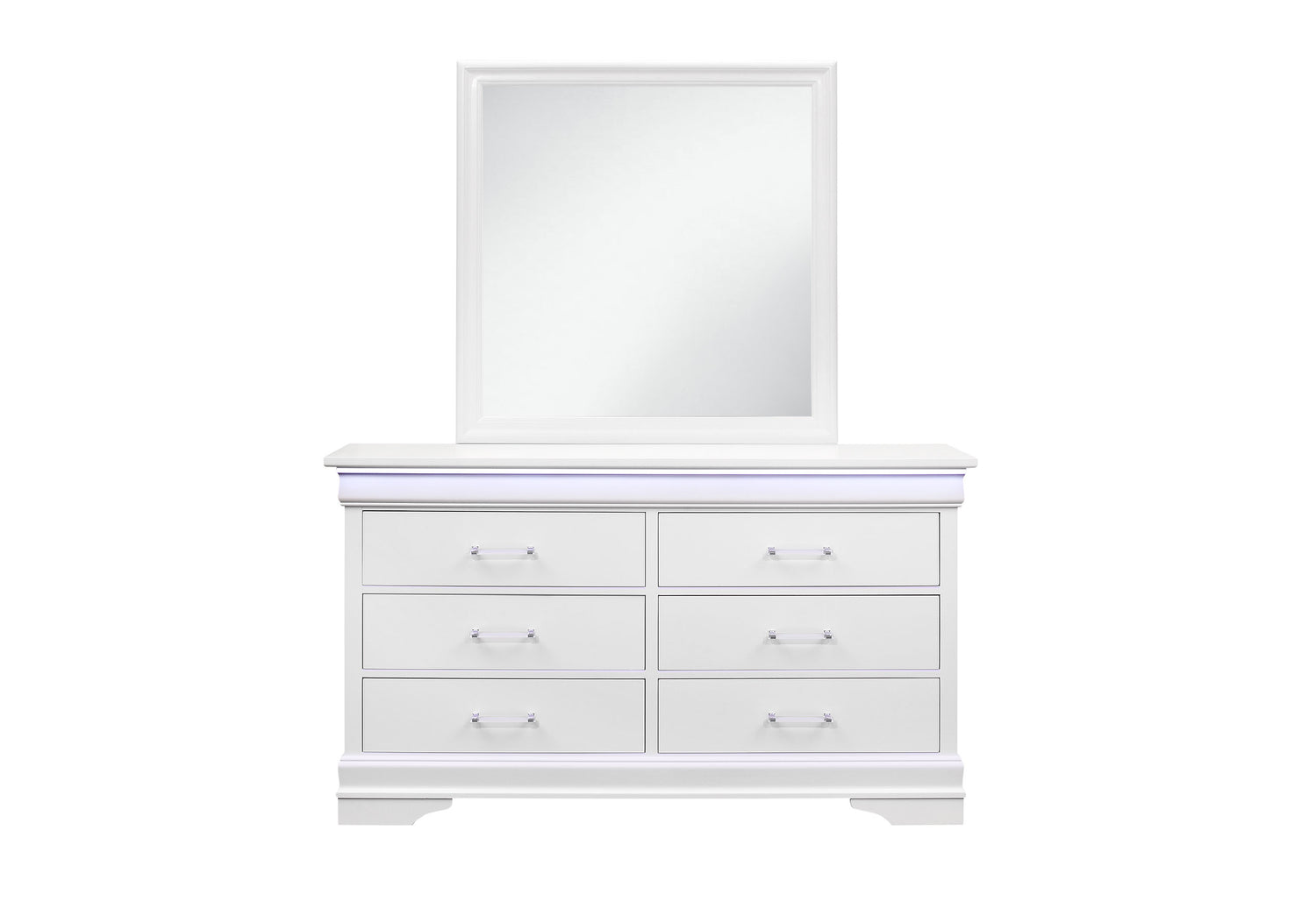 Charlie White Dresser With Led