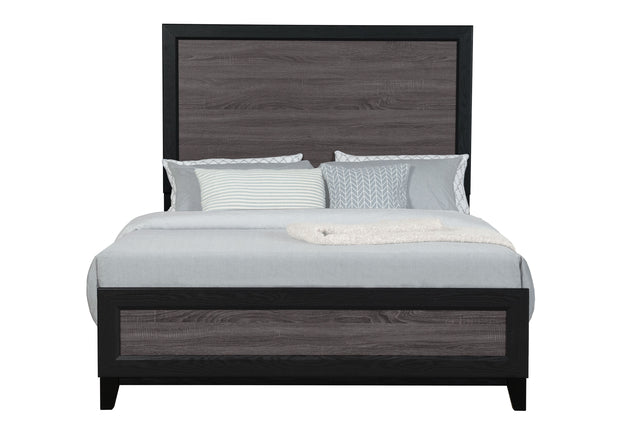 Lisbon Grey And Black Queen Bed | Global - Home Elegance USA
