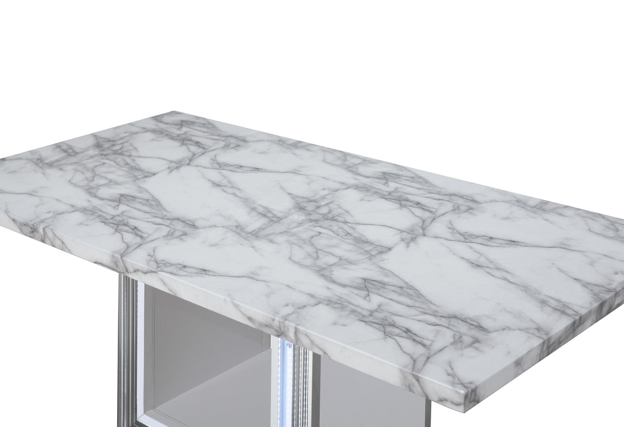 Ylime White Marble Dining Table | Global