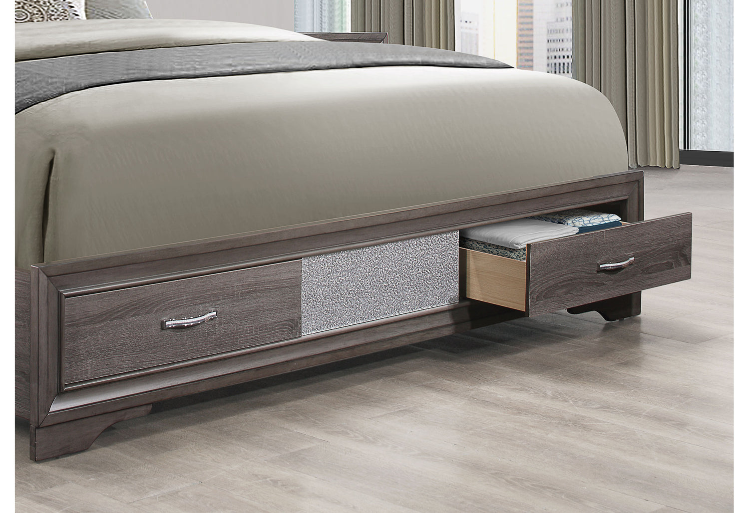 Seville Grey King Bed | Global