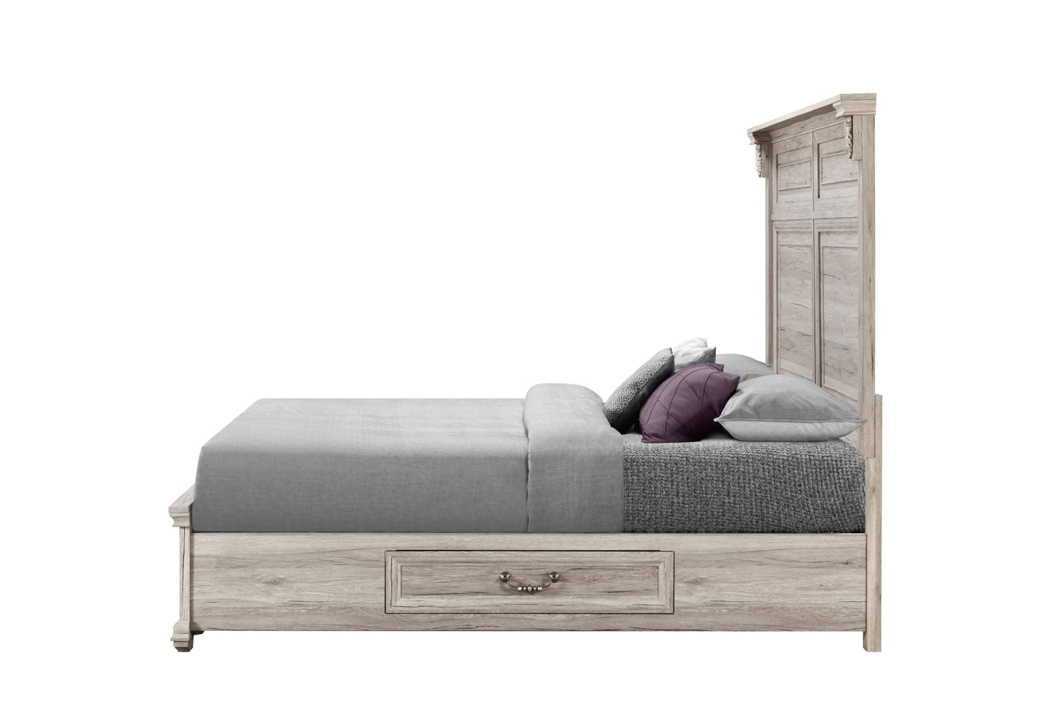Tatum Natural Queen Bed With Storage | Global