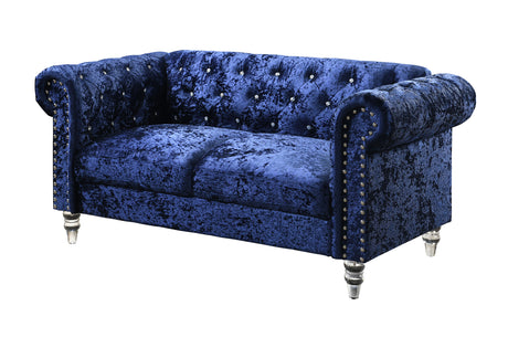 U9550 Blue Velvet Loveseat  | Global Furniture USA
