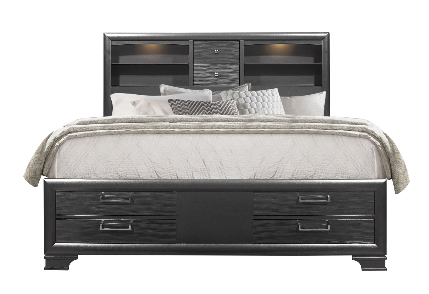 Jordyn Grey Queen Bed | Global - Home Elegance USA