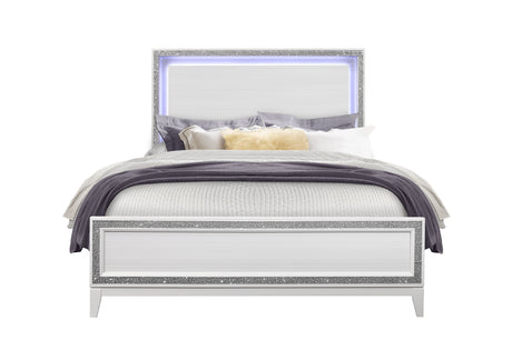 Lily White Queen Bed | Global - Home Elegance USA
