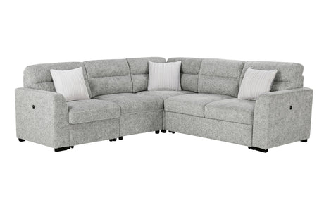 U9401 Nickel Sectional With 3 Pillows | Global Furniture USA