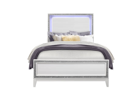 Lily White Full Bed | Global - Home Elegance USA