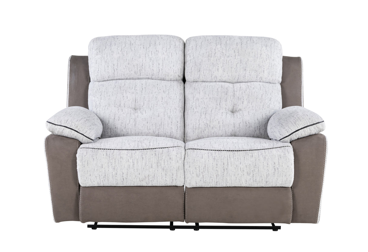 U5050 Light Grey/Dark Grey 30 Reclining Loveseat | Global Furniture USA