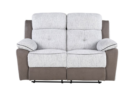 U5050 Light Grey/Dark Grey 30 Reclining Loveseat | Global Furniture USA