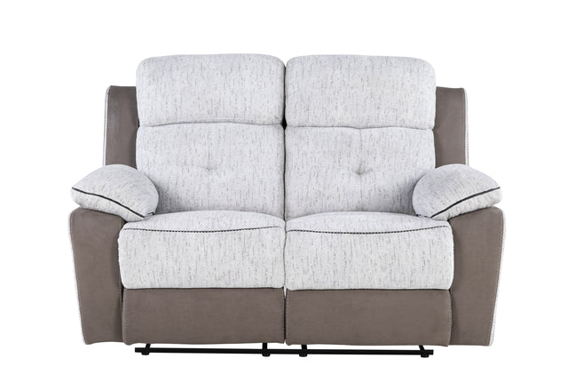 U5050 Light Grey/Dark Grey 30 Reclining Loveseat | Global Furniture USA
