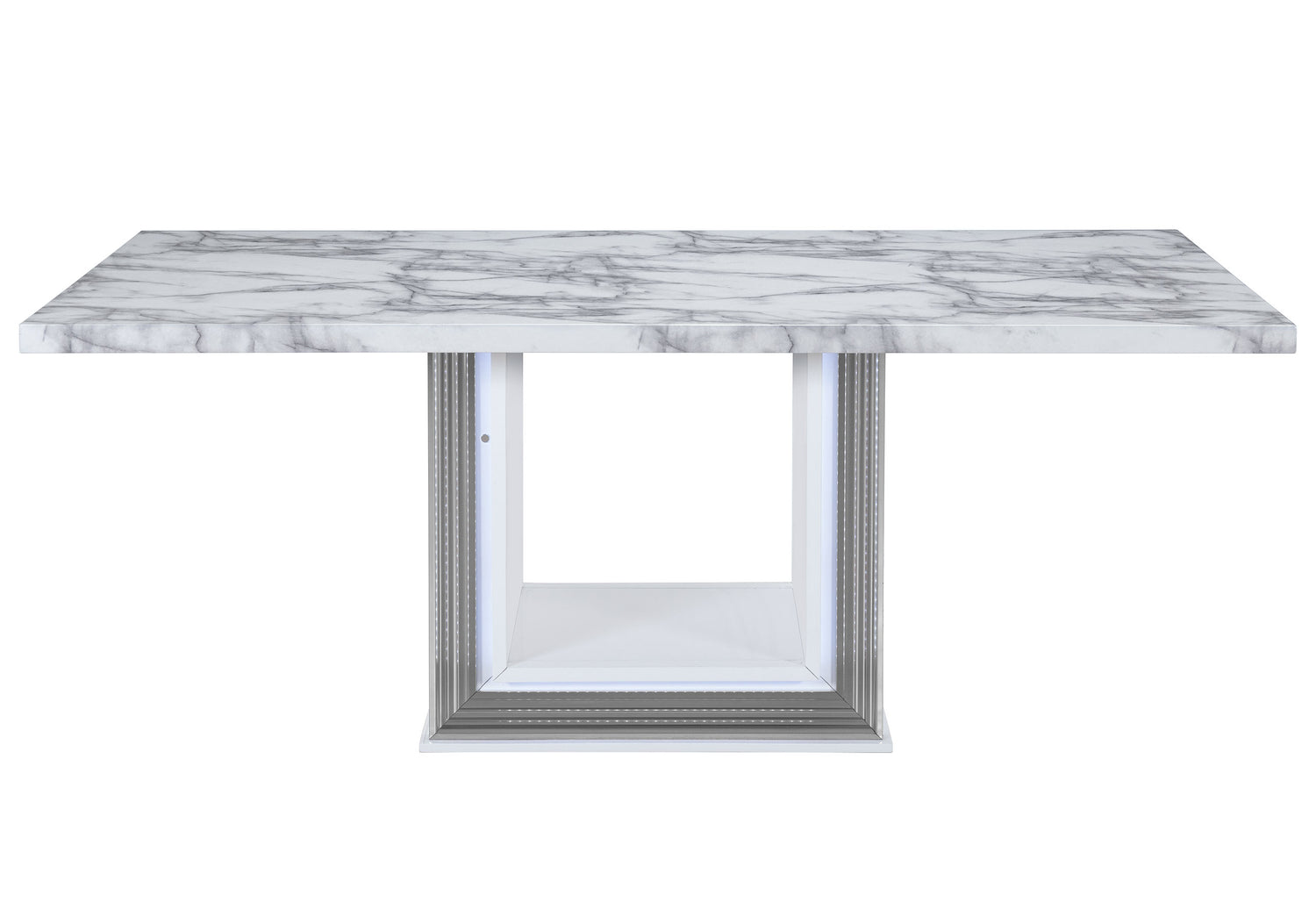 Ylime White Marble Dining Table | Global