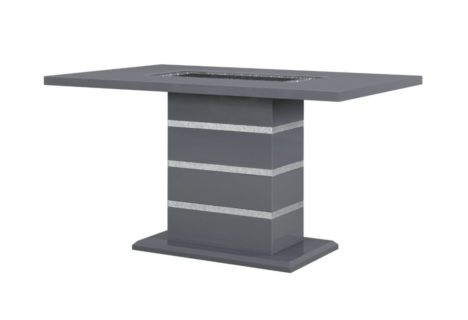 Monaco Dark Grey Rectangular Bar Table - Home Elegance USA