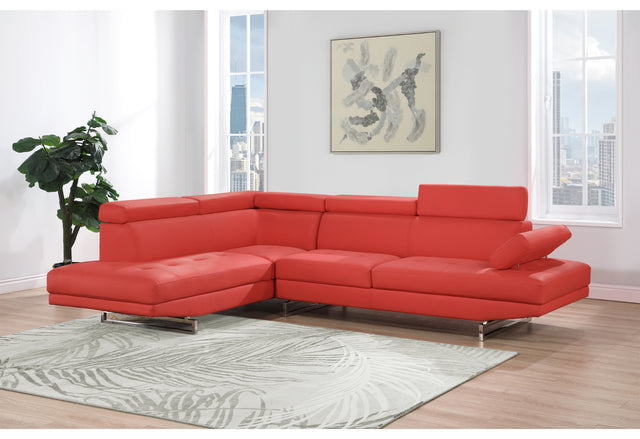 U9784 Red Left Arm Facing Sectional | Global Furniture USA