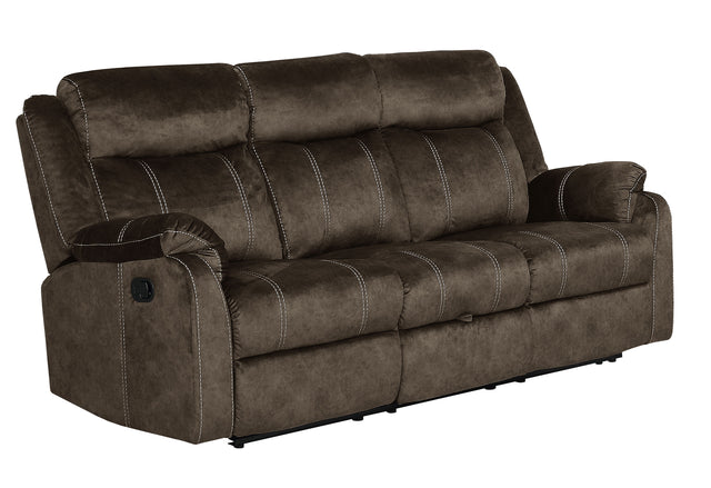 U7303 Domino Coffee Reclining Sofa | Global Furniture USA