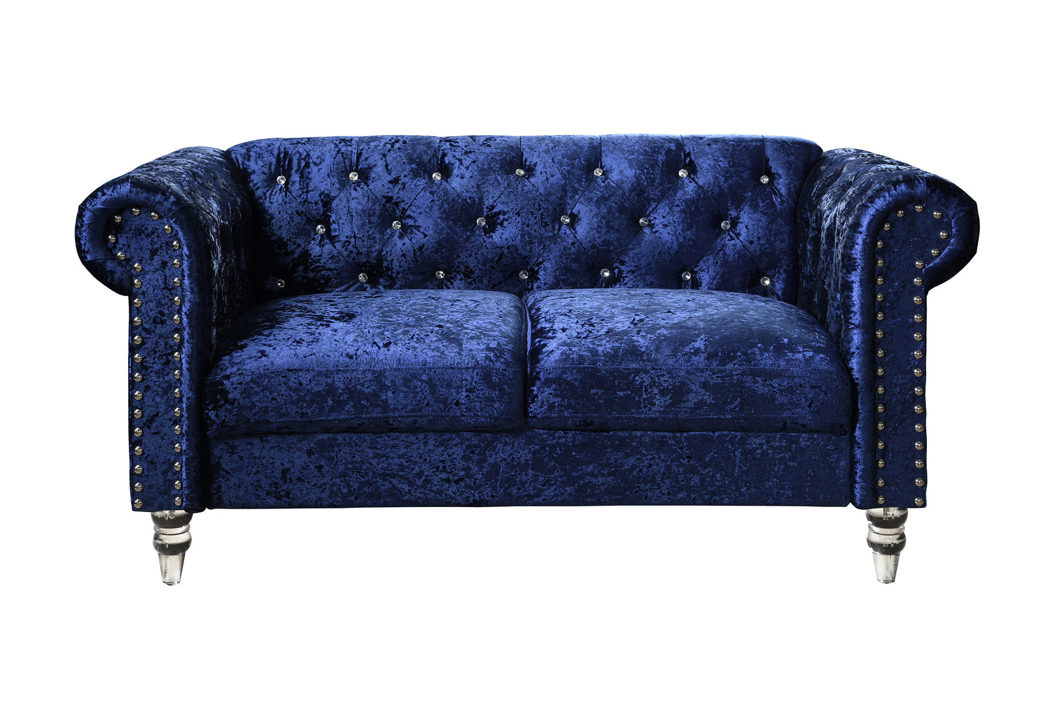 U9550 Blue Velvet Loveseat  | Global Furniture USA