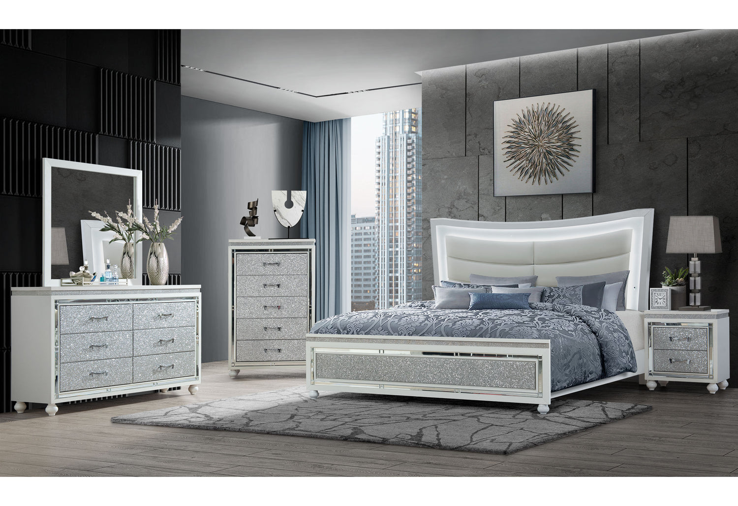Collete White Chest | Global - Home Elegance USA