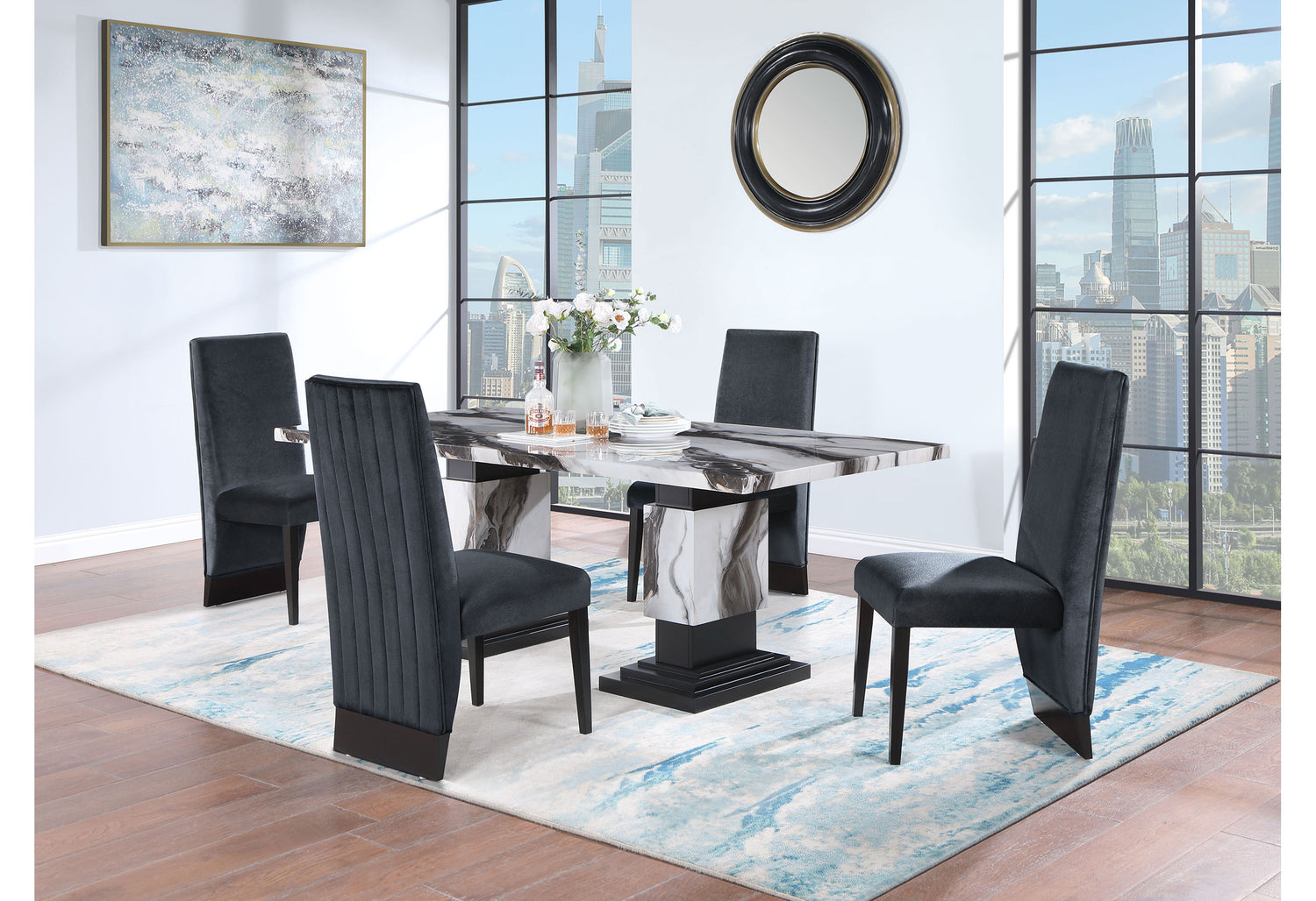 D12 Dt White/Black | Global - Home Elegance USA