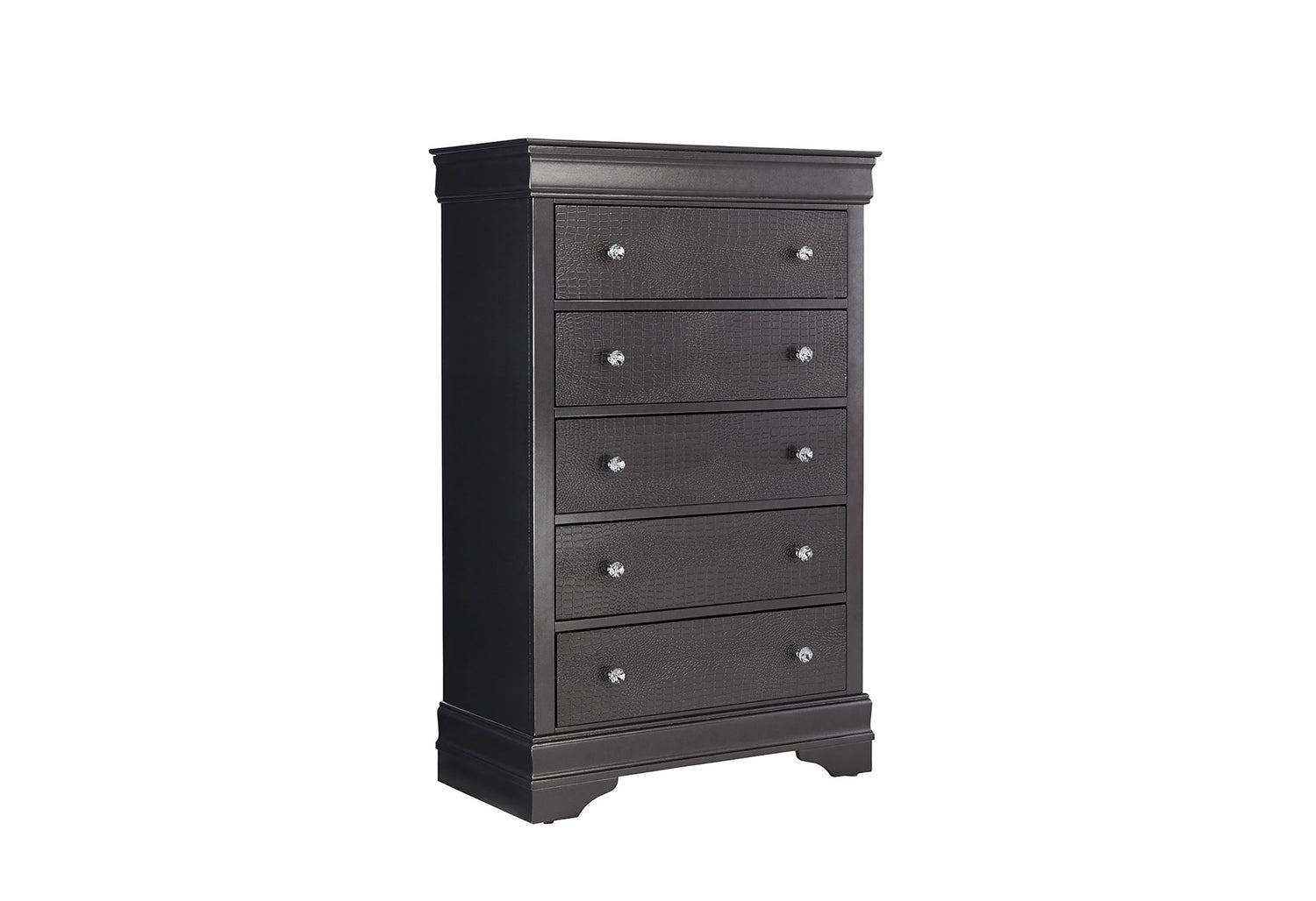 Pompei Metallic Grey Chest | Global - Home Elegance USA