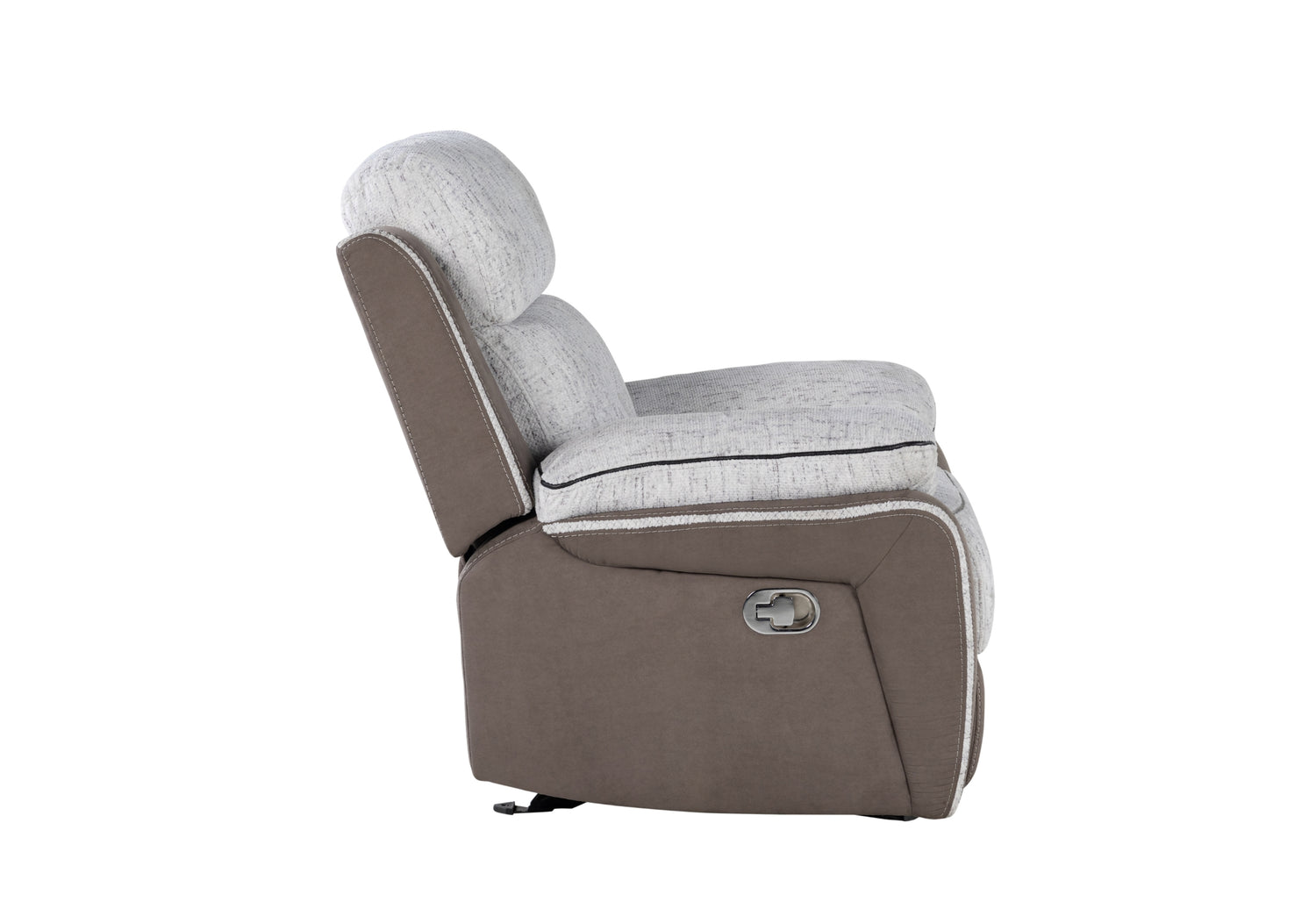 U5050 Light Grey/Dark Grey 30 Glider Recliner | Global Furniture USA
