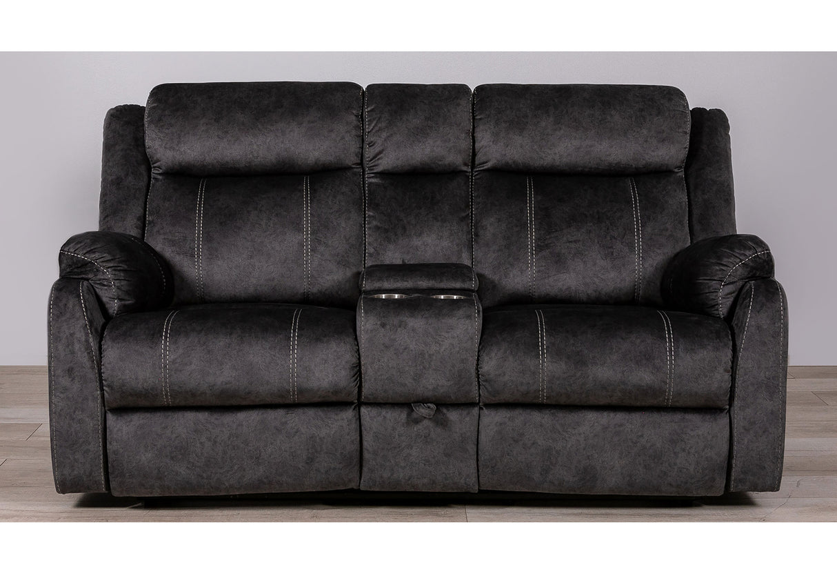 U7303 Domino Granite Console Reclining Loveseat | Global Furniture USA