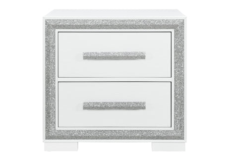 Andros Silver Nightstand | Global Furniture USA - Home Elegance USA