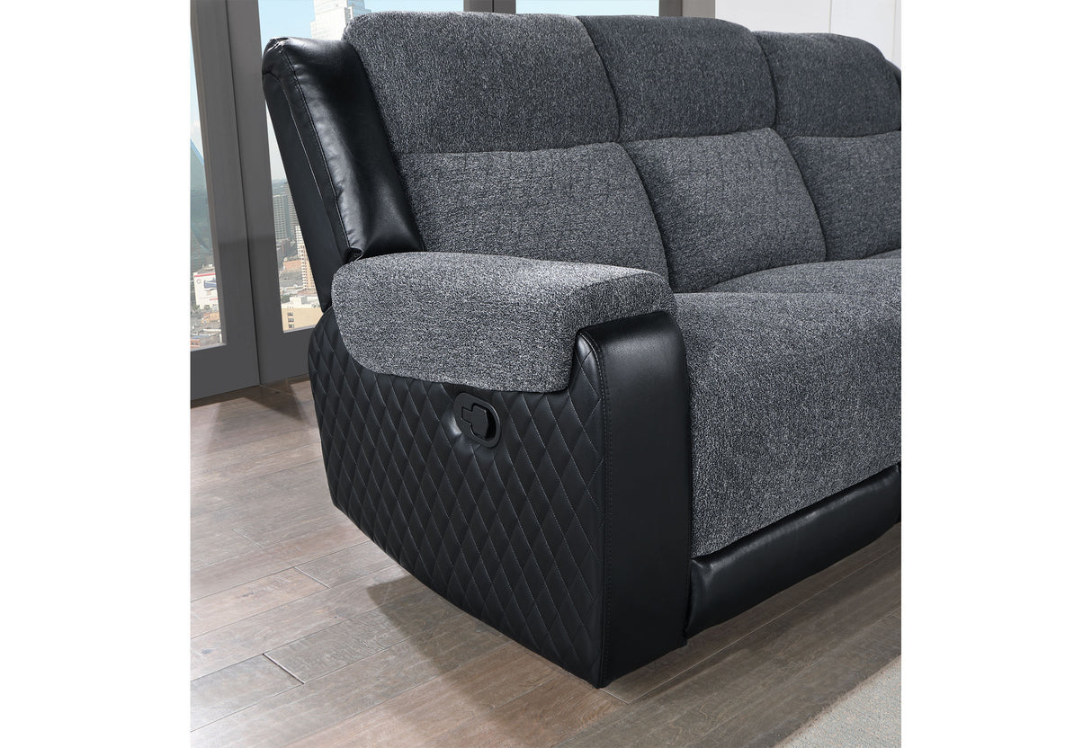 U5914 Grey/Black Recliner | Global Furniture USA