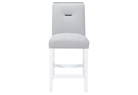 Monaco Grey/White Bar Stool Kit Of 2 | Global Furniture USA - Home Elegance USA