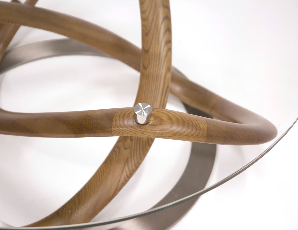 Modrest Michele Modern Glass Walnut Coffee Table | VIG - Home Elegance USA