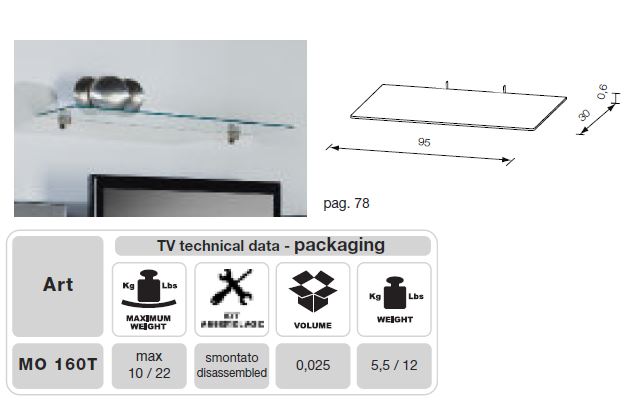 MO-USA2 Modena Grey TV Entertainment System Made In Italy - View Image 1