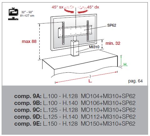 MO-USA2 Modena Grey TV Entertainment System Made In Italy - View Image 1
