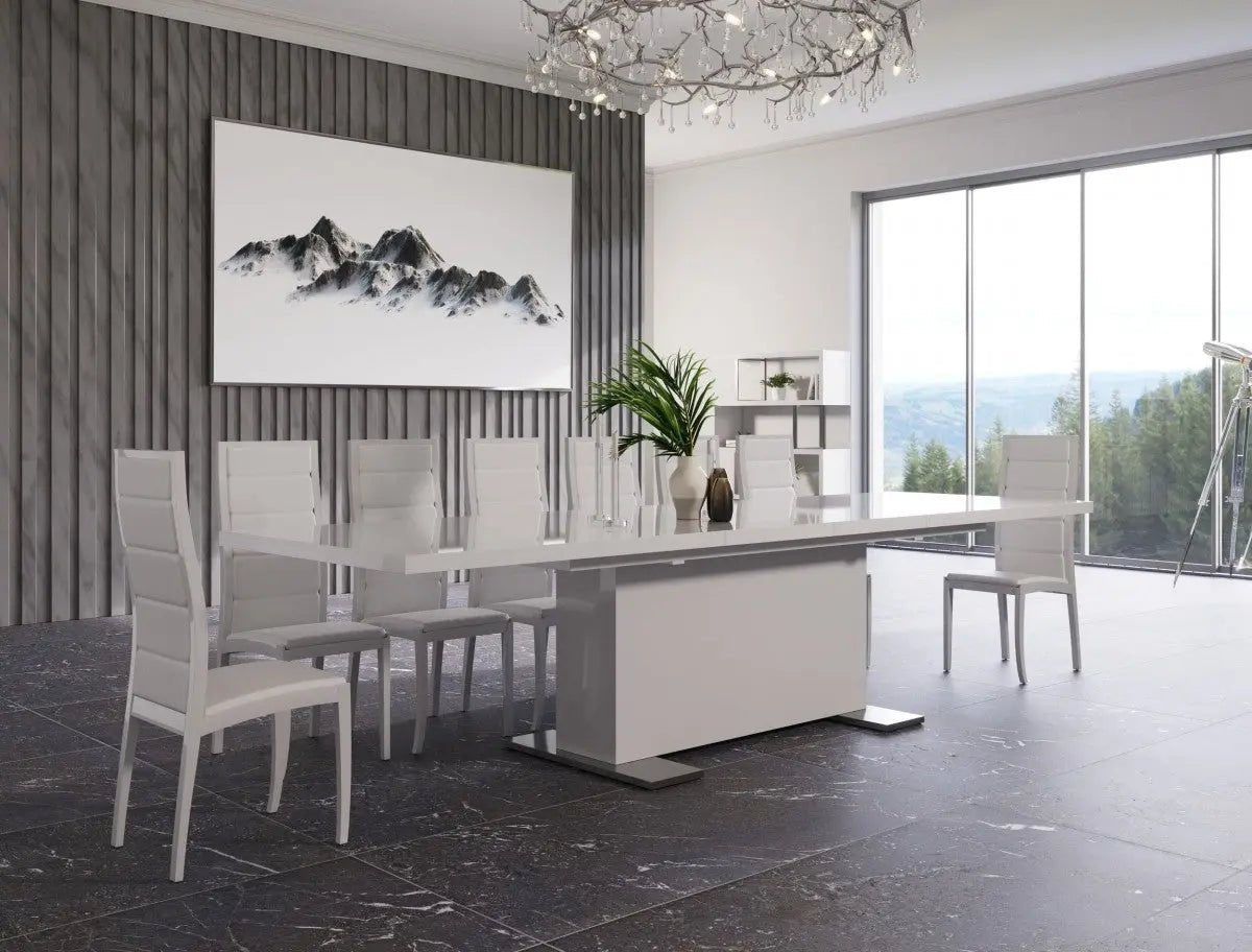 Bono Modern White Dining Table Vggu - Bono2 | Home Elegance USA