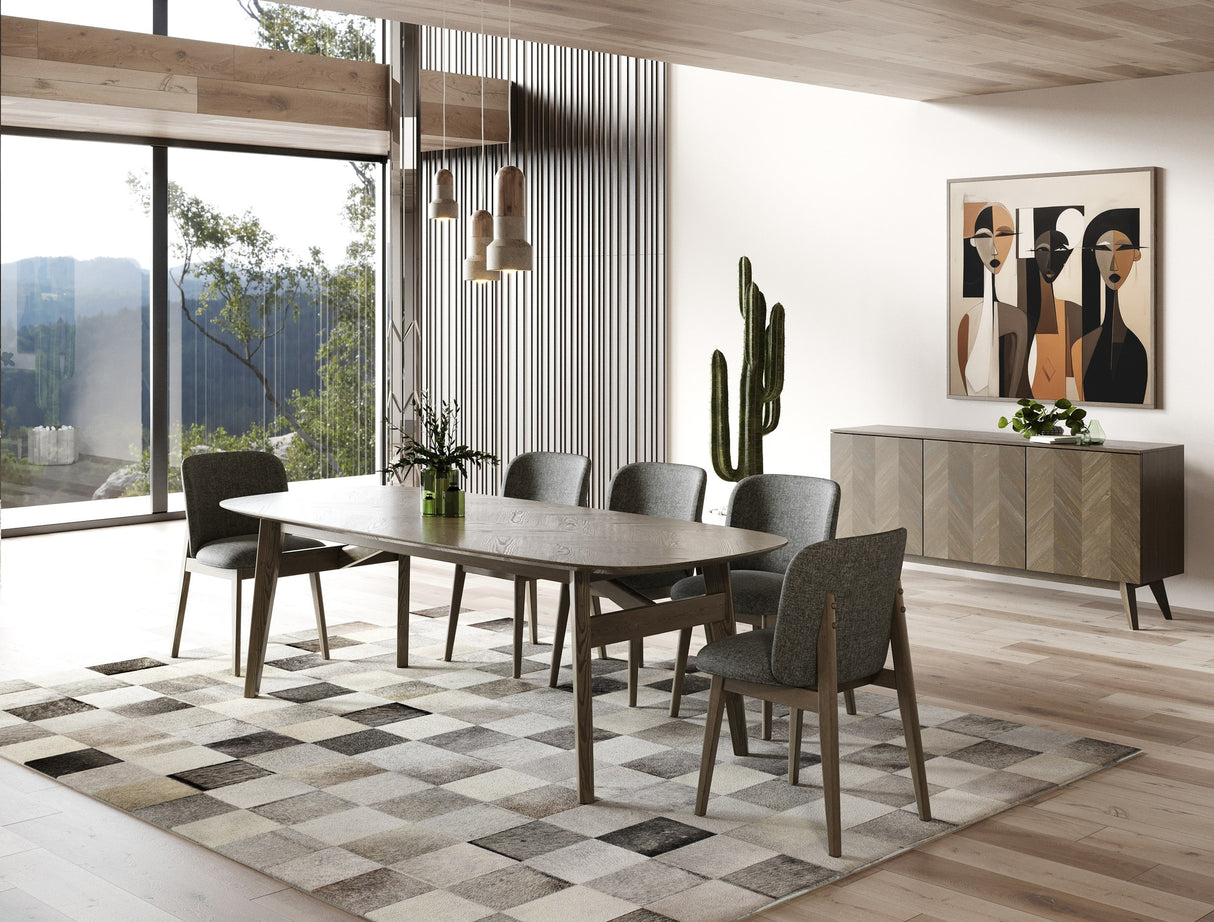 Costello - Mid-Century Modern Wenge Dining Set - View Image 1