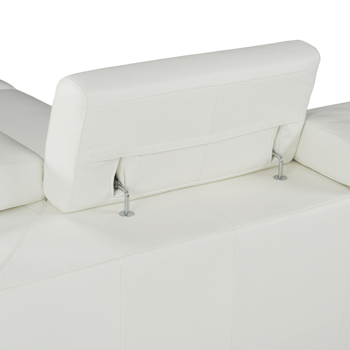 Lamod Italian Monte Carlo Modern White Leather Left Facing Sectional | VIG