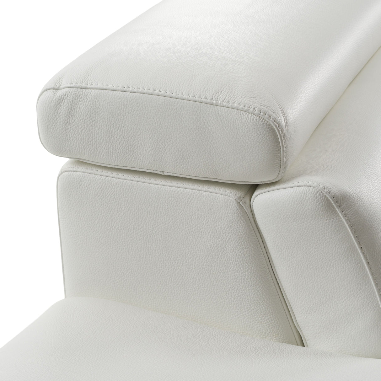 Lamod Italian Monte Carlo Modern White Leather Left Facing Sectional | VIG