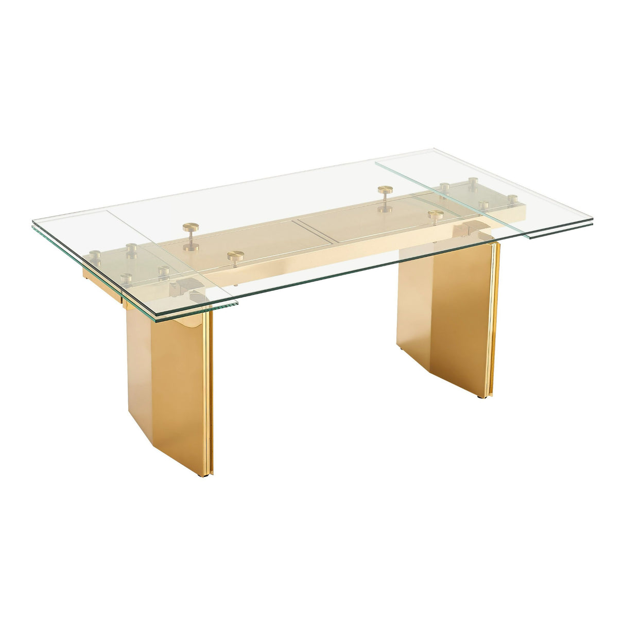 Modrest Nassim - Glam Glass Extendable Dining Table