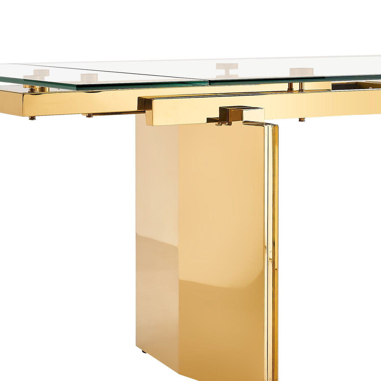 Modrest Nassim - Glam Glass Extendable Dining Table