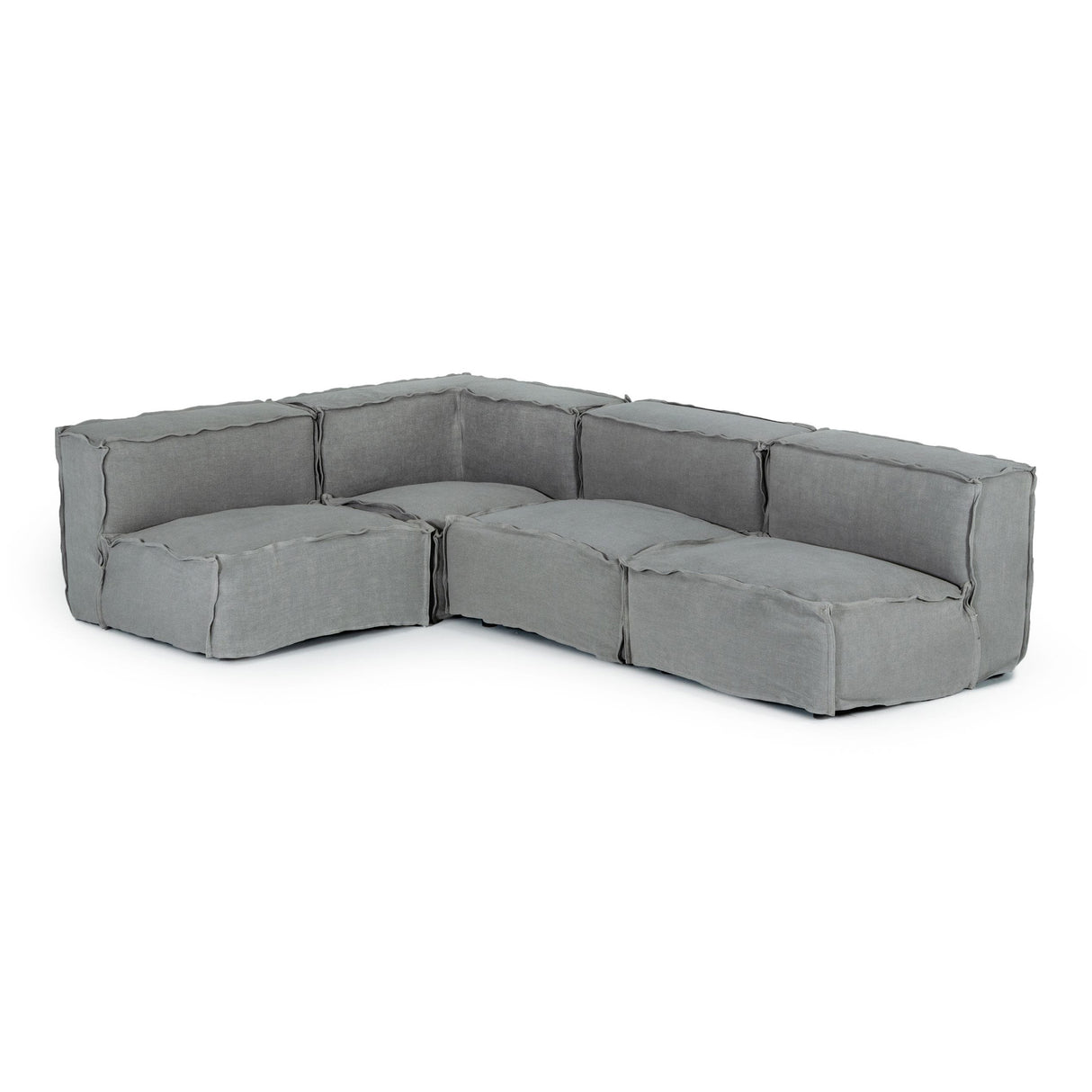 Navstar - Contemporary Grey Fabric Modular Sectional Sofa - View Image 1