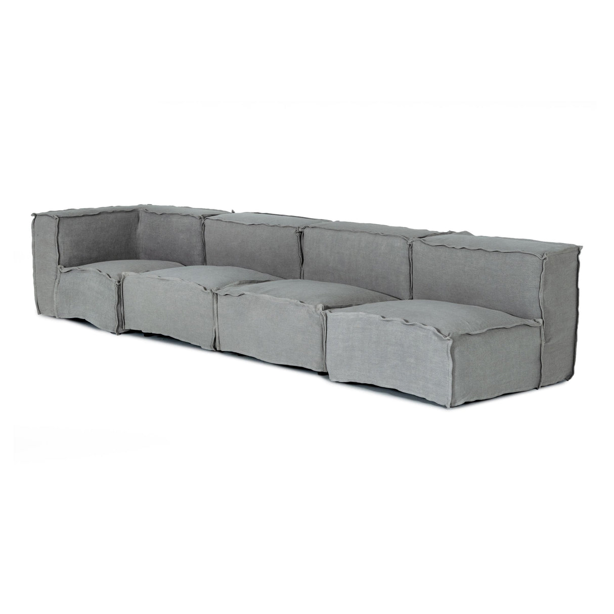 Navstar - Contemporary Grey Fabric Modular Sectional Sofa - View Image 1