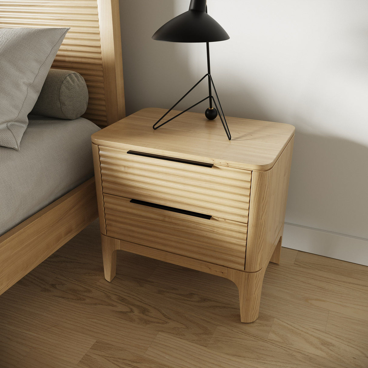 Eastern King Seattle - Modern Natural Oak Bedroom Set