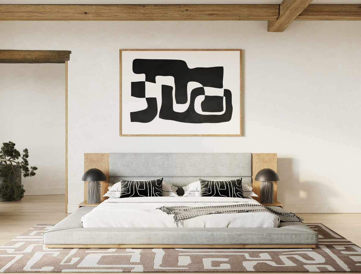 California King Jagger Modern Natural Oak Bed