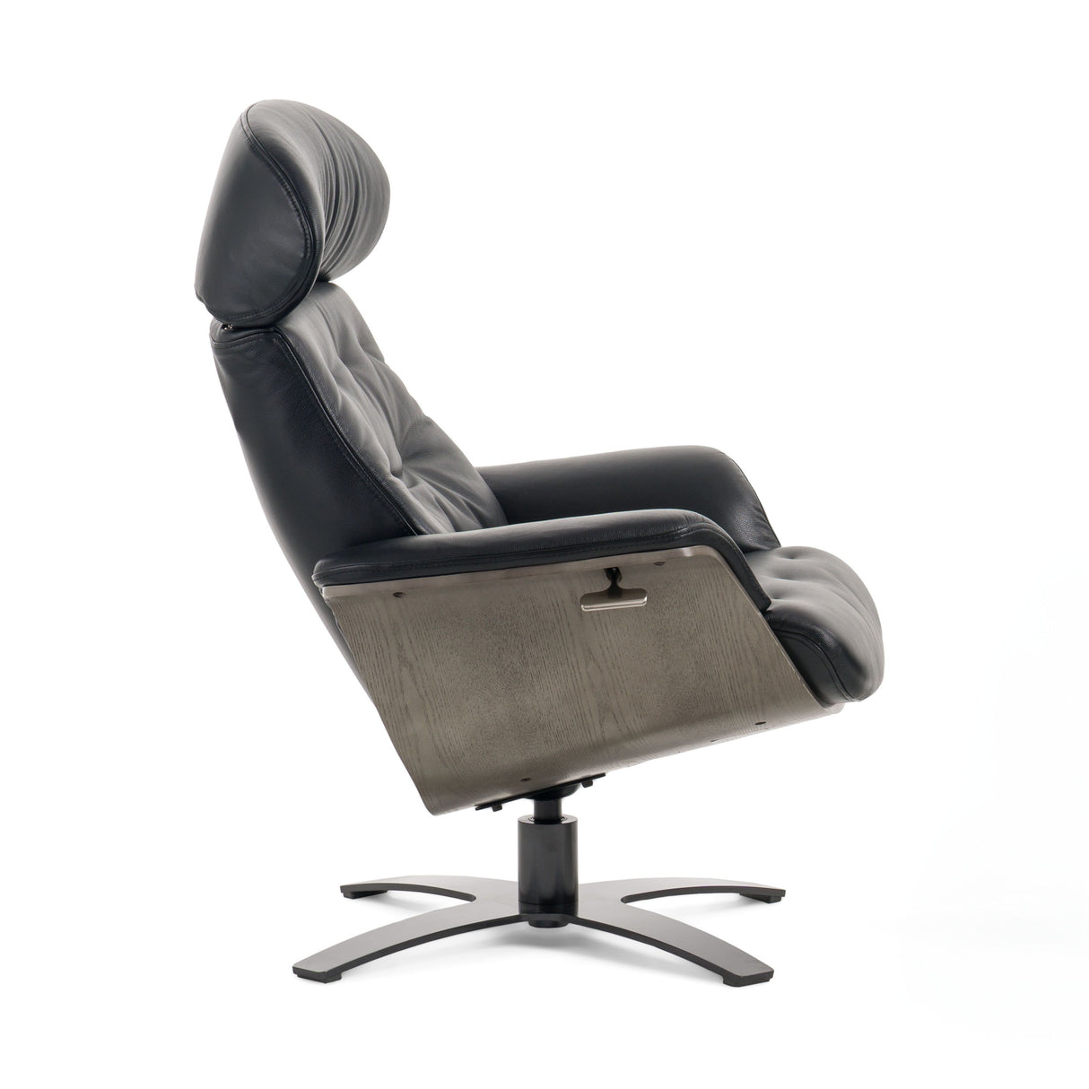 Modrest - Nowak Modern Black Lounge Chair & Ottoman Set