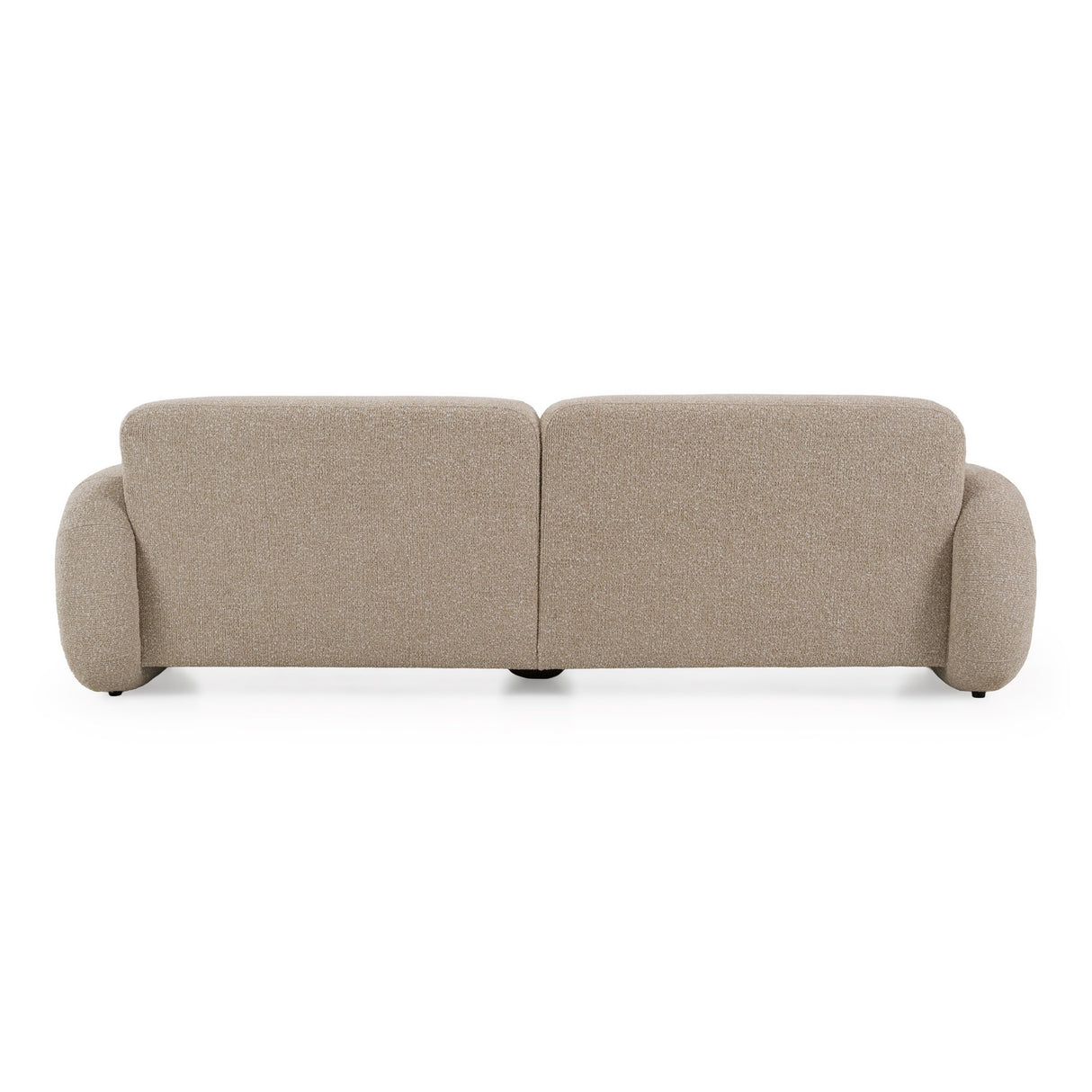 Odette - Modern Beige Fabric + White Burl Sofa - View Image 1