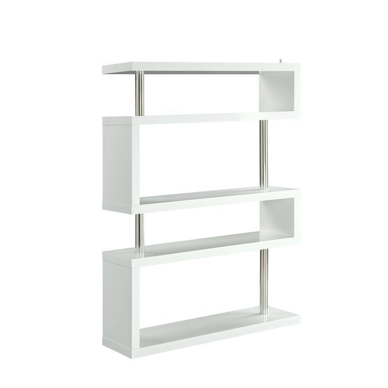 Buck II Bookshelf OF00273 White High Gloss Finish | Acme | Home Elegance USA