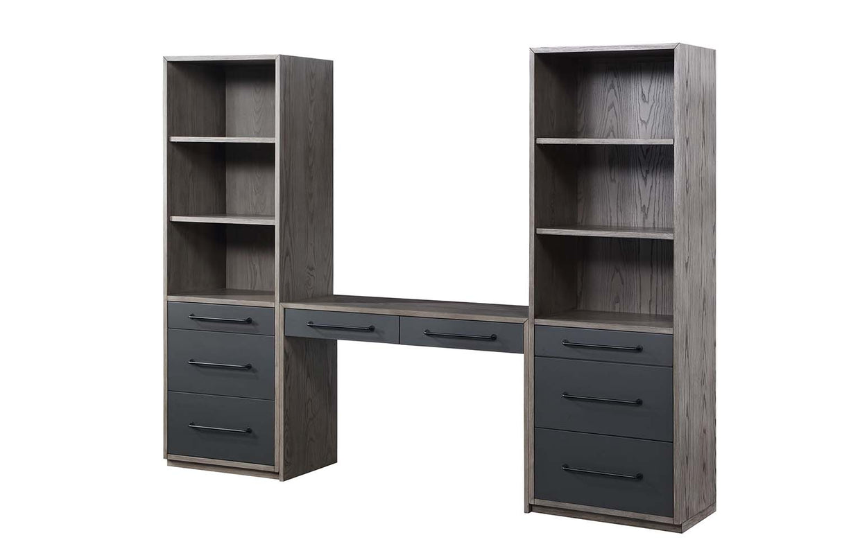 Acme - Estevon Bookcase OF00630 Gray Oak Finish