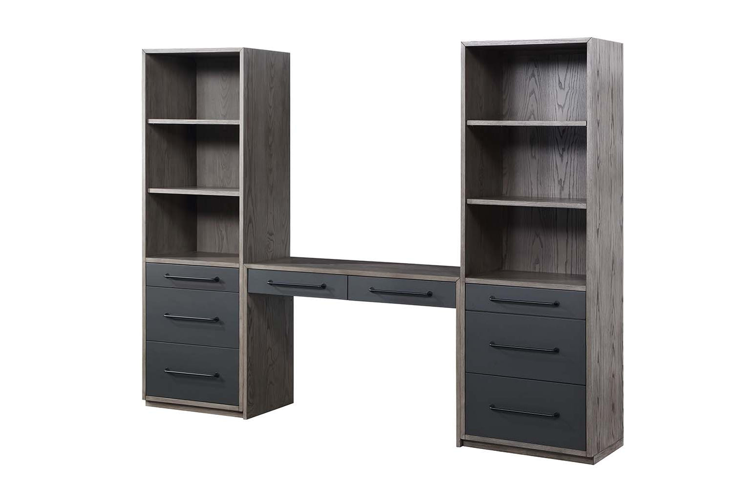 Acme - Estevon Bookcase OF00630 Gray Oak Finish