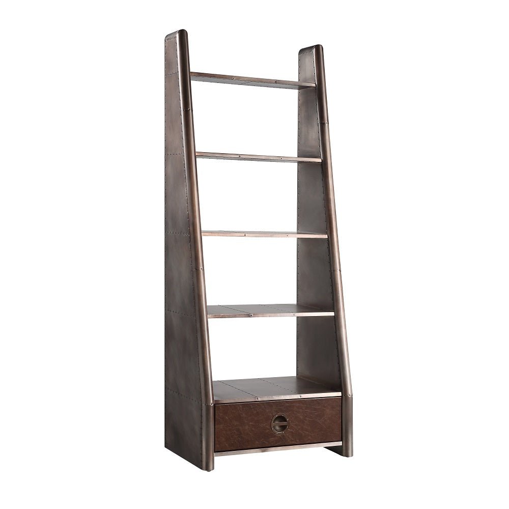 Brancaster Bookcase OF02405 Aluminum | Acme | Home Elegance USA