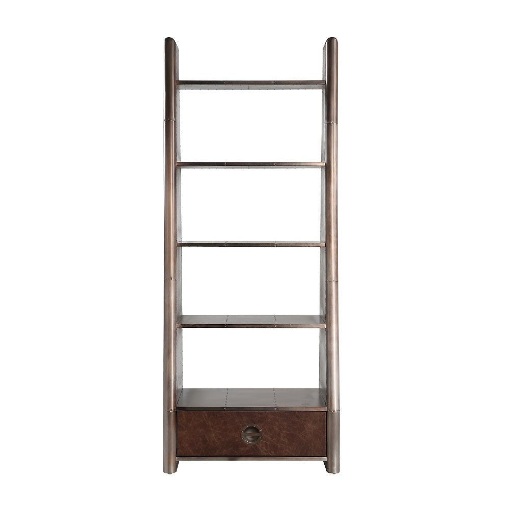Brancaster Bookcase OF02405 Aluminum | Acme | Home Elegance USA