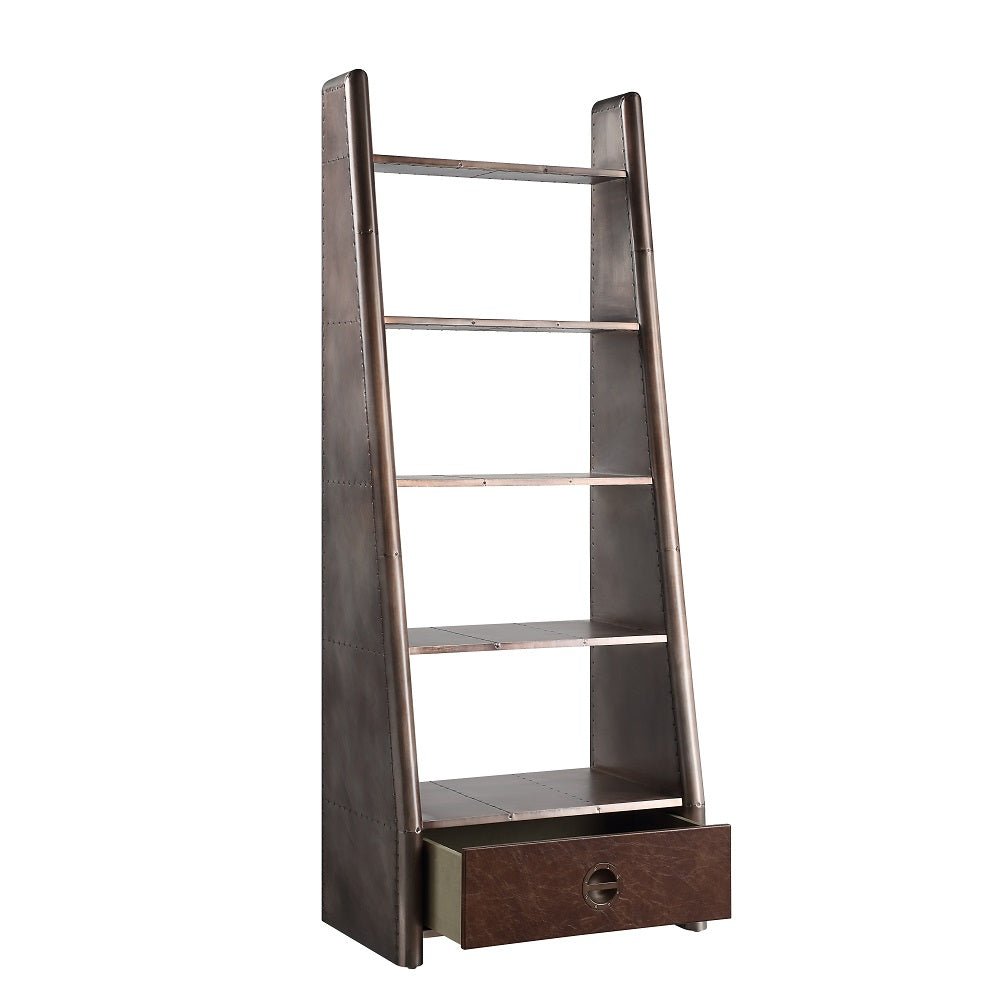 Brancaster Bookcase OF02405 Aluminum | Acme | Home Elegance USA