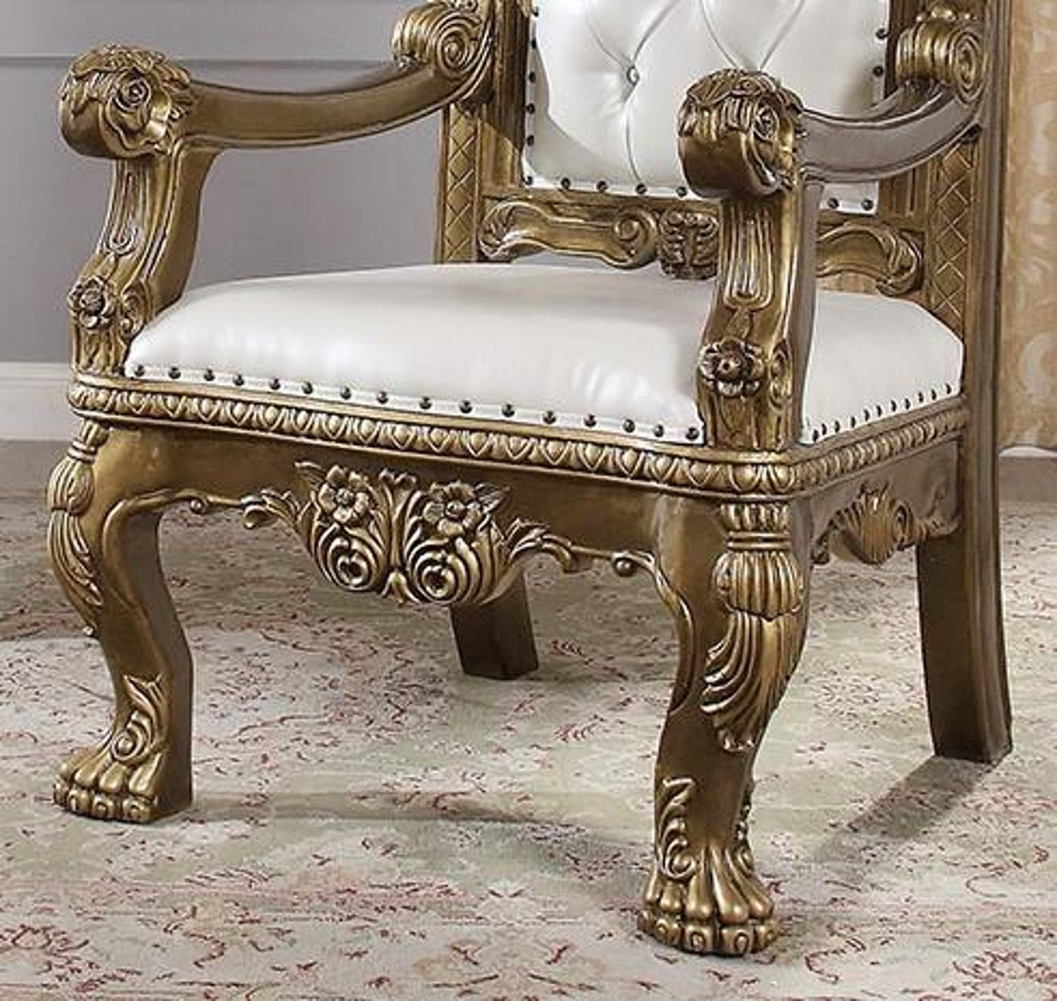 HD-1802 Traditional Dining Table Set in Perfect Brown Finish & Leather by Homey Design - Home Elegance USA