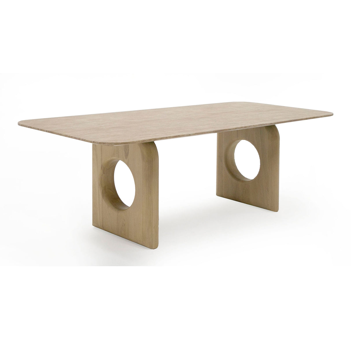 Nova Domus Osaka - Modern Faux Marble + Natural Ash Dining Table